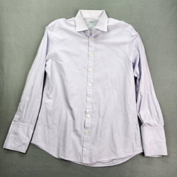 Charles Tyrwhitt Other - Charles Tyrwhitt Button Up Shirt Men's 16 1/2 36in Purple Slim Fit Pinstripe Top